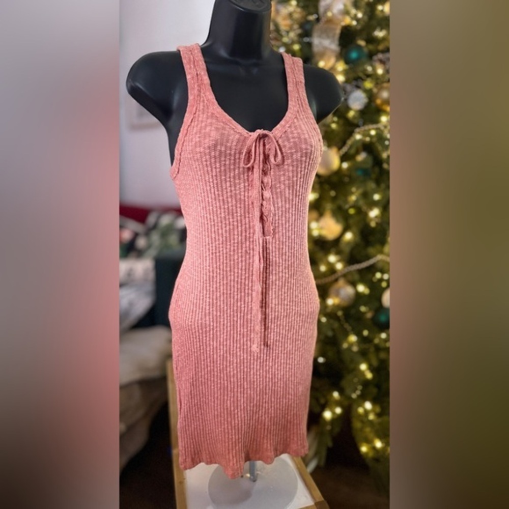 Forever 21 Blush Tie-Front Mini Dress